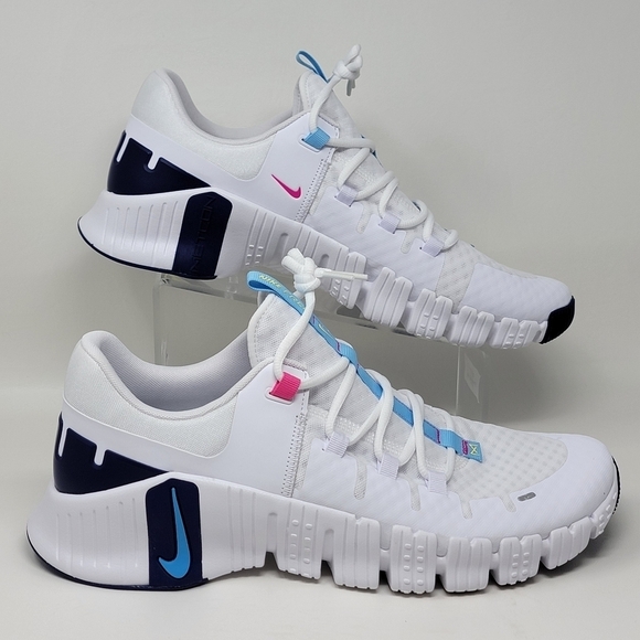 Nike Free Metcon 5 White Aquarius Deep Royal Blue DV3950-103 Women's Size 15 New - Picture 2 of 9